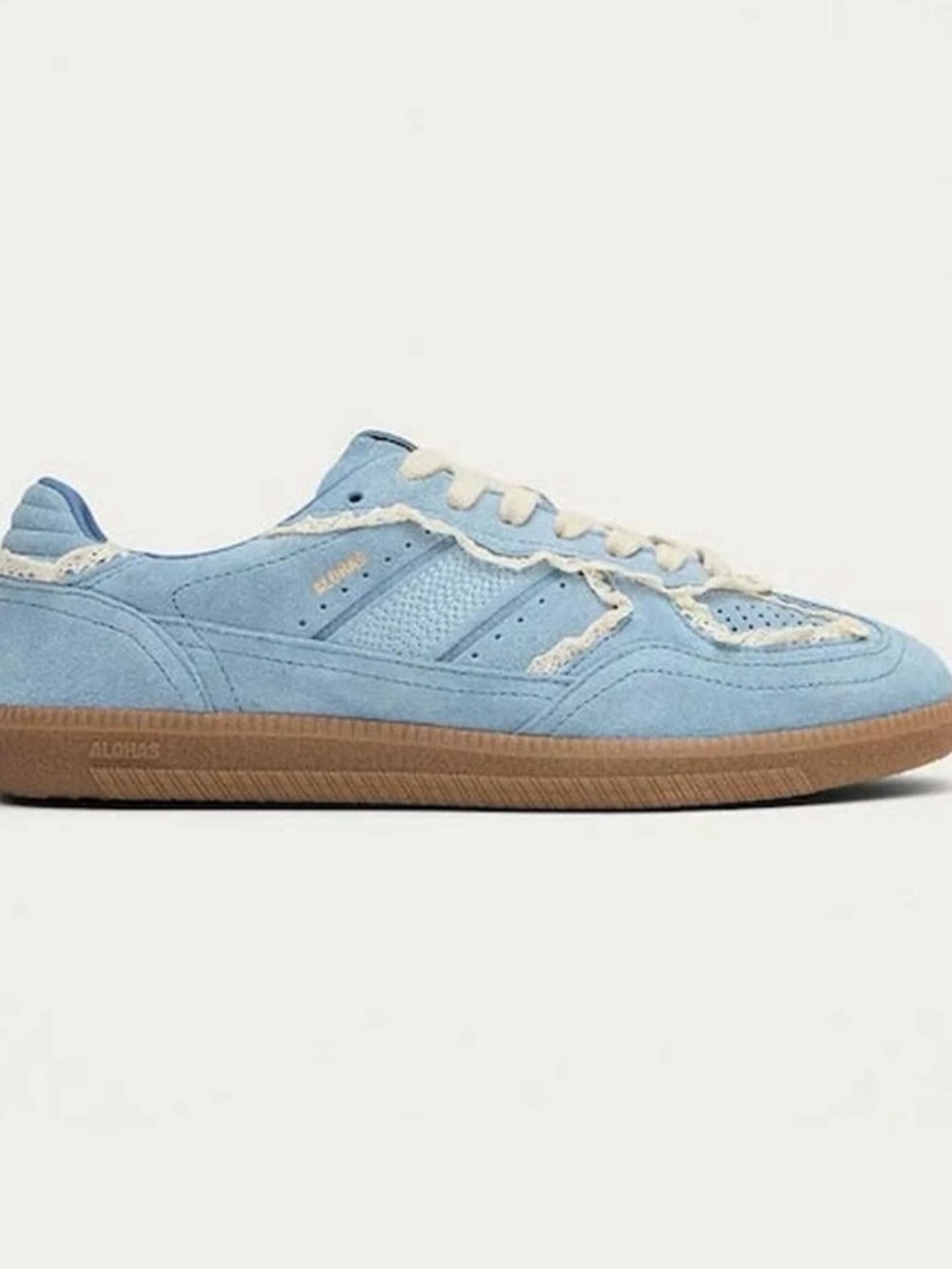 Alohas Women’s Light Blue Suede Casual Sneaker
